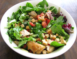 Well balanced and colourful chicken salad